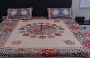 Traditional Block Print Cotton Double Bed Bedsheet