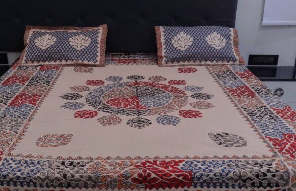 Traditional Block Print Cotton Double Bed Bedsheet