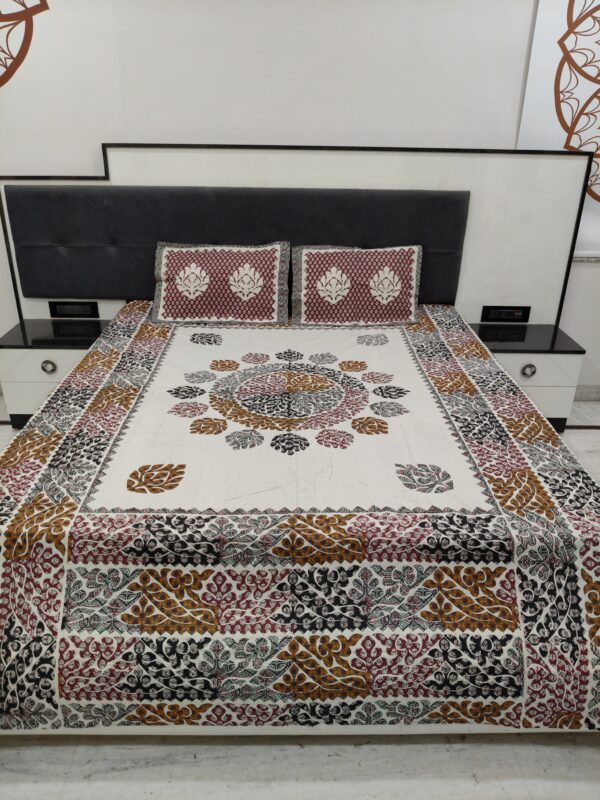 Rajasthan Multicolor Cotton Double Bed Bedsheet