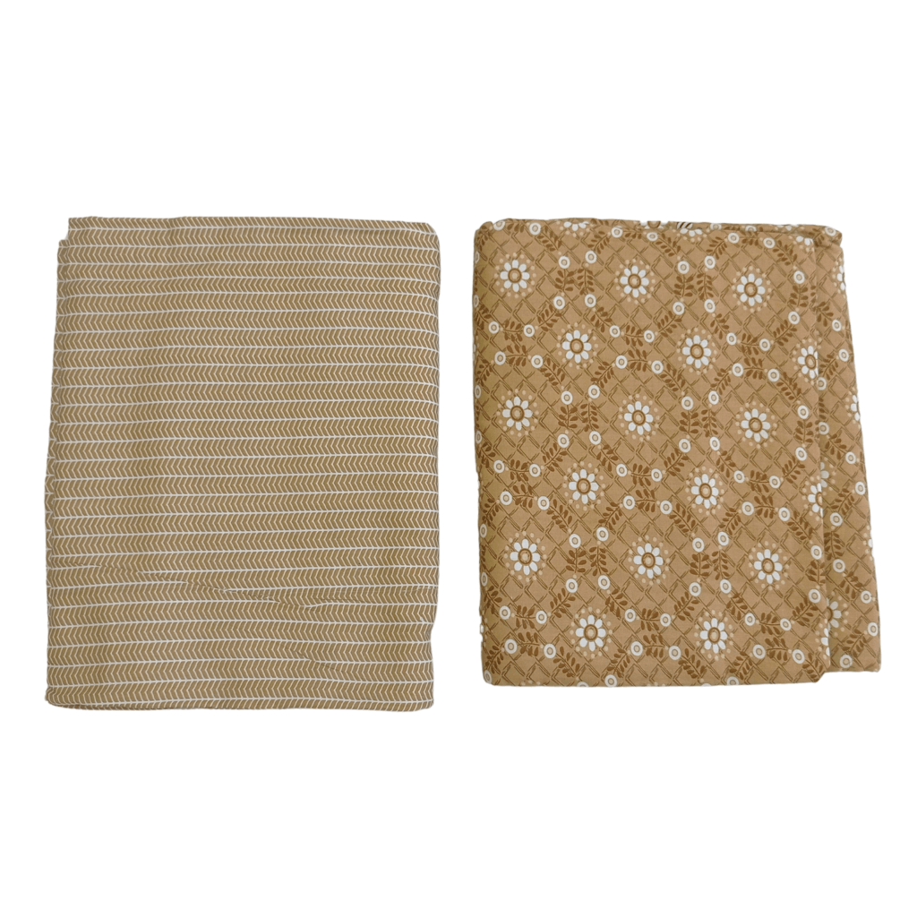 Muslin Cotton Dohar mustard – Traditional Comfort, Everyday Elegance (set of 2)