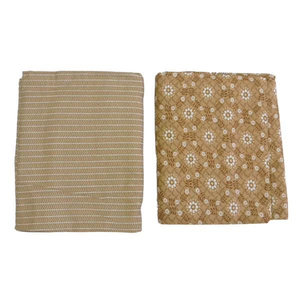 Muslin Cotton Dohar mustard – Traditional Comfort, Everyday Elegance (set of 2)