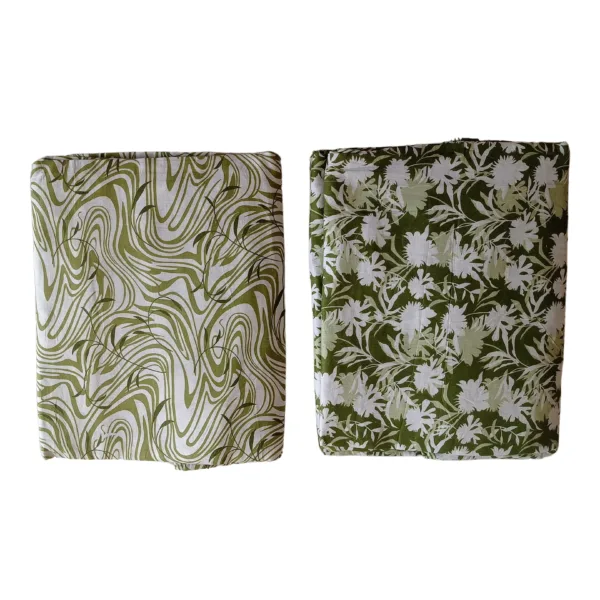 Muslin Cotton Dohar Green – Traditional Comfort, Everyday Elegance (Set of 2)