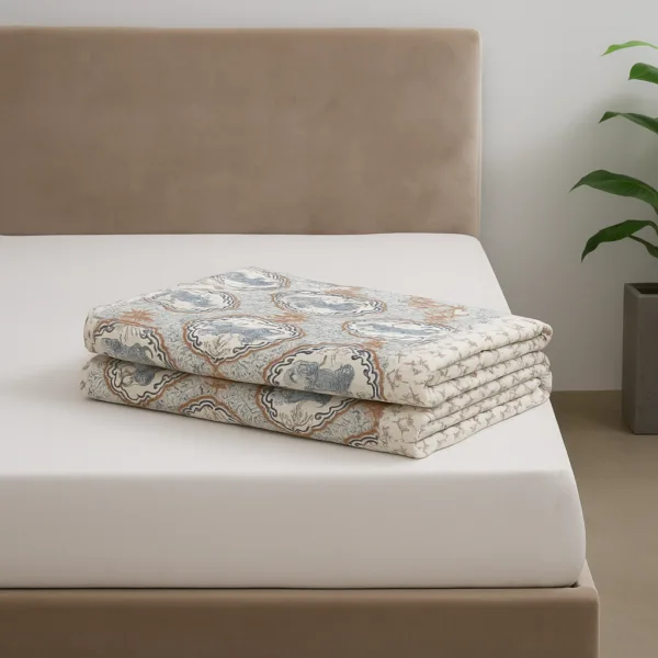 Muslin Cotton Dohar Orange– Traditional Comfort, Everyday Elegance (Set of 2)