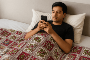 Muslin Cotton Dohar Red – Traditional Comfort, Everyday Elegance